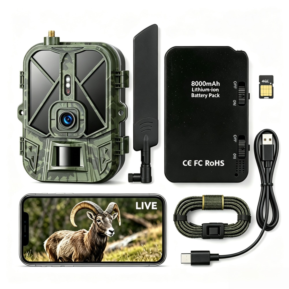 Hunting And Outdoor Shows - Cámara de Caza 4G para Exteriores,