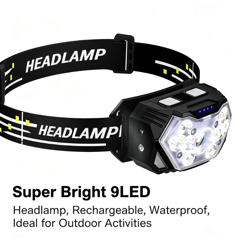 Hunting Outdoor Jobs - Linterna Frontal LED de Alta Luminosidad,
