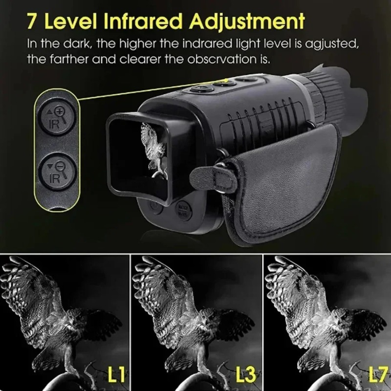 Outdoor Hunting Digital Night Vision - Monocular Digital con Zoom 5X, Telescopio