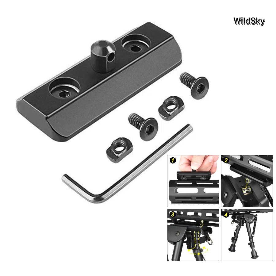 Bipod Rifle Mount - WildSky-adaptador de bípode Picatinny de montaje