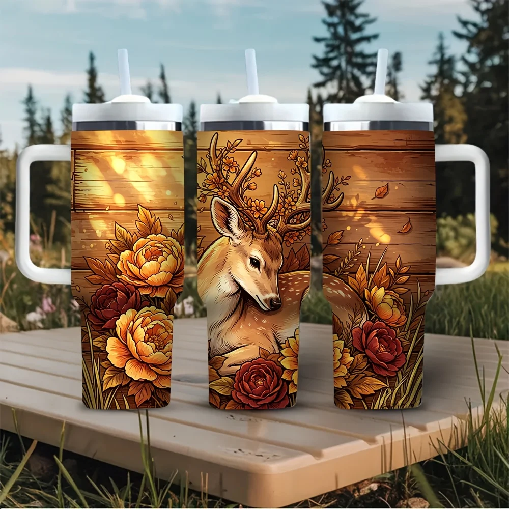 Vaso de 40 onzas con asa, herm - Hunting Outdoor Background reseña y precio