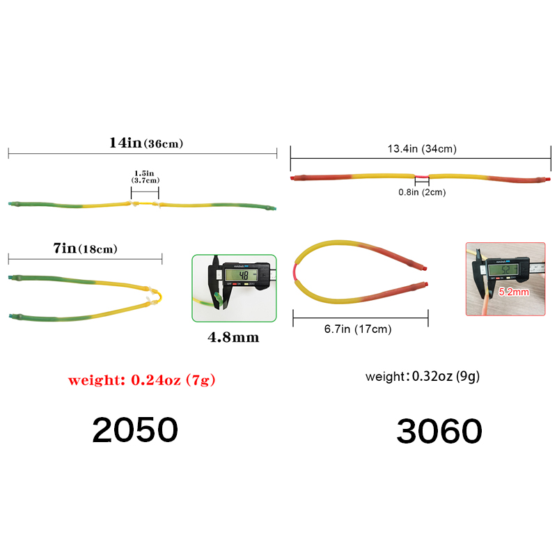 10 Uds 2050 3060 bandas de gom - Outdoor Hunting Launcher reseña y precio