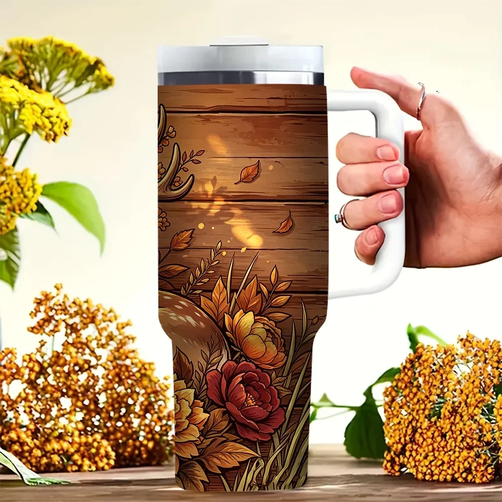 Vaso de 40 onzas con asa, herm - Hunting Outdoor Background reseña y precio