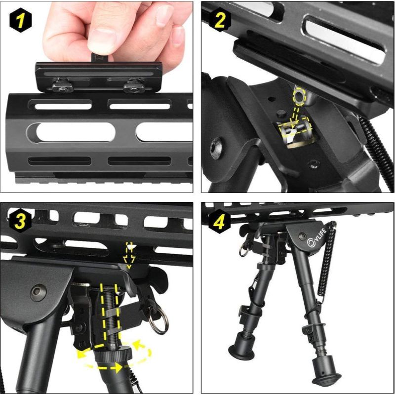 MidTen Fit M lok 6 9 adaptador - Bipod Rifle Mount reseña y precio