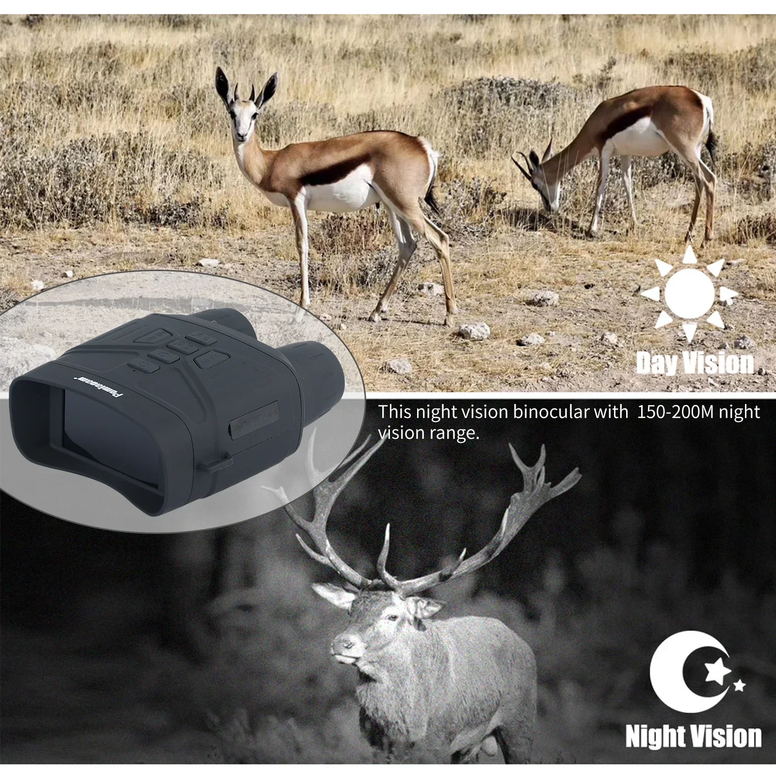 Binocular infrarrojo de 12 meg - Outdoor Hunting Digital Night Vision reseña y precio