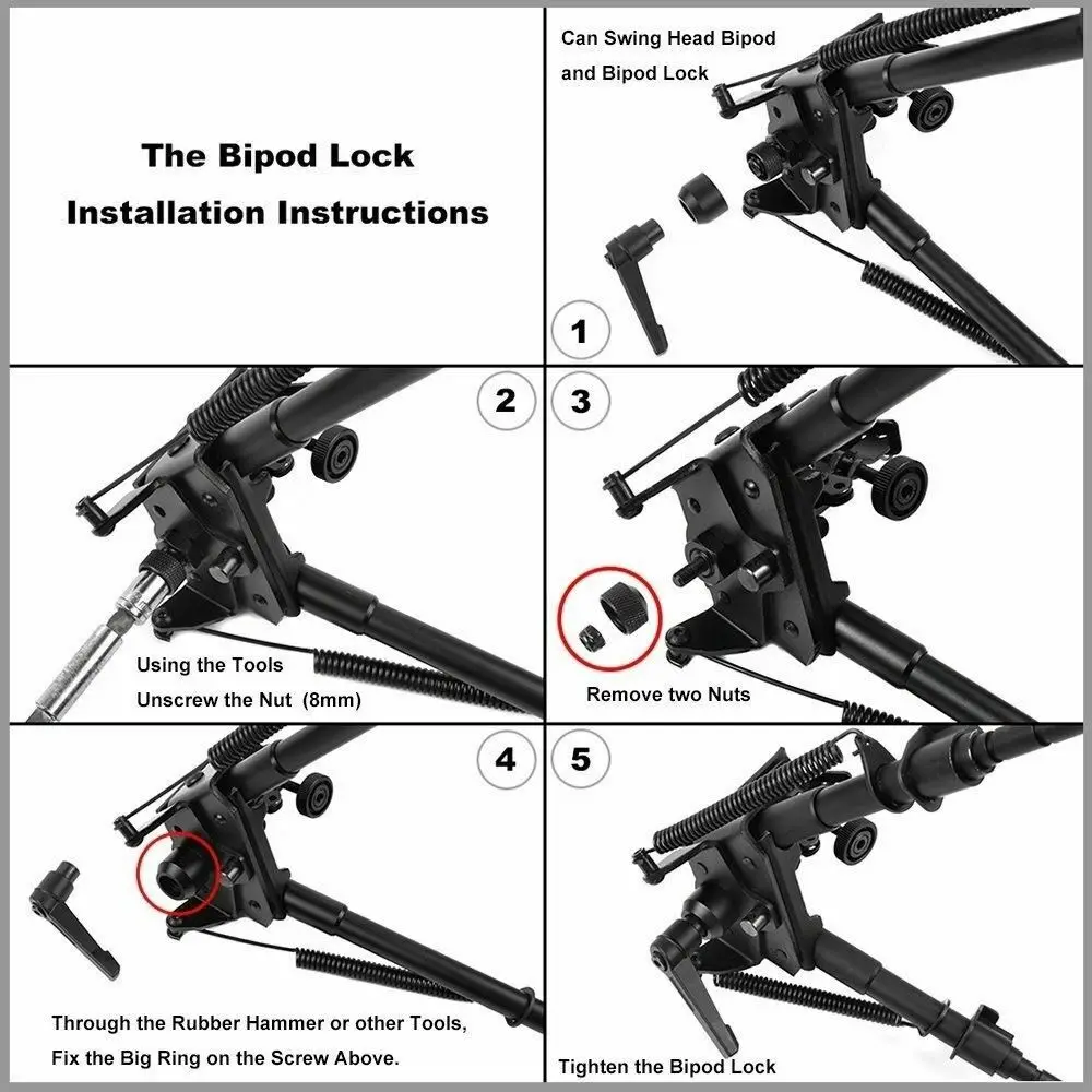 Bloqueo en S táctico para mont - Bipod Rifle Mount reseña y precio