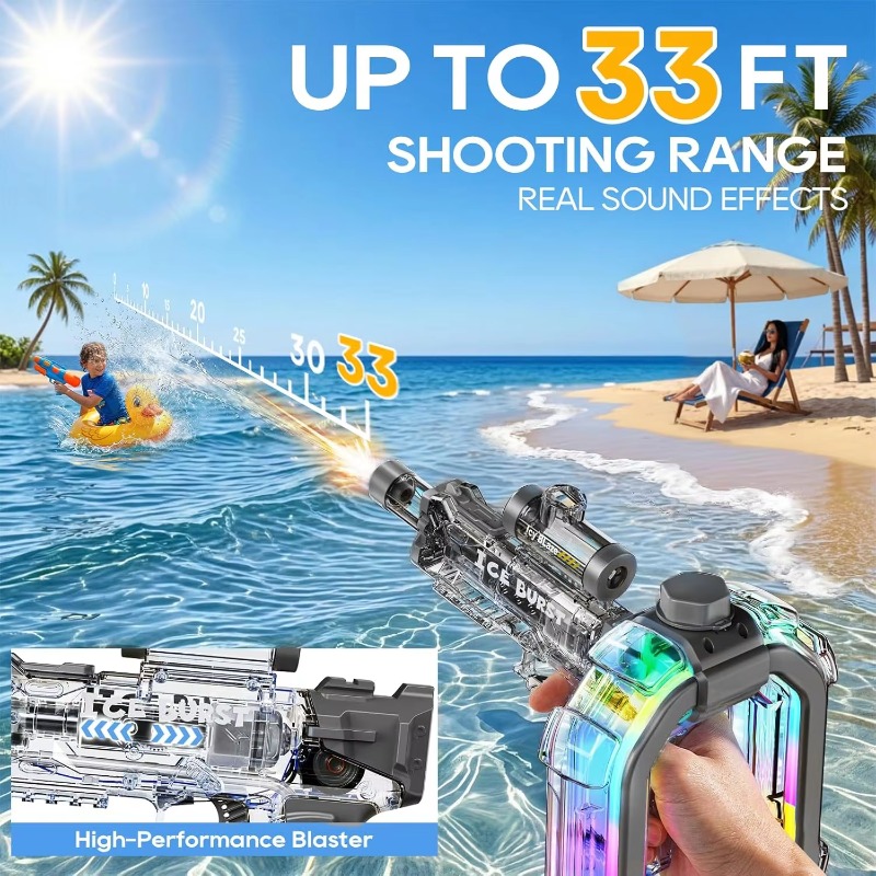 Pistolas de agua eléctricas co - Outdoor Hunting Toys reseña y precio