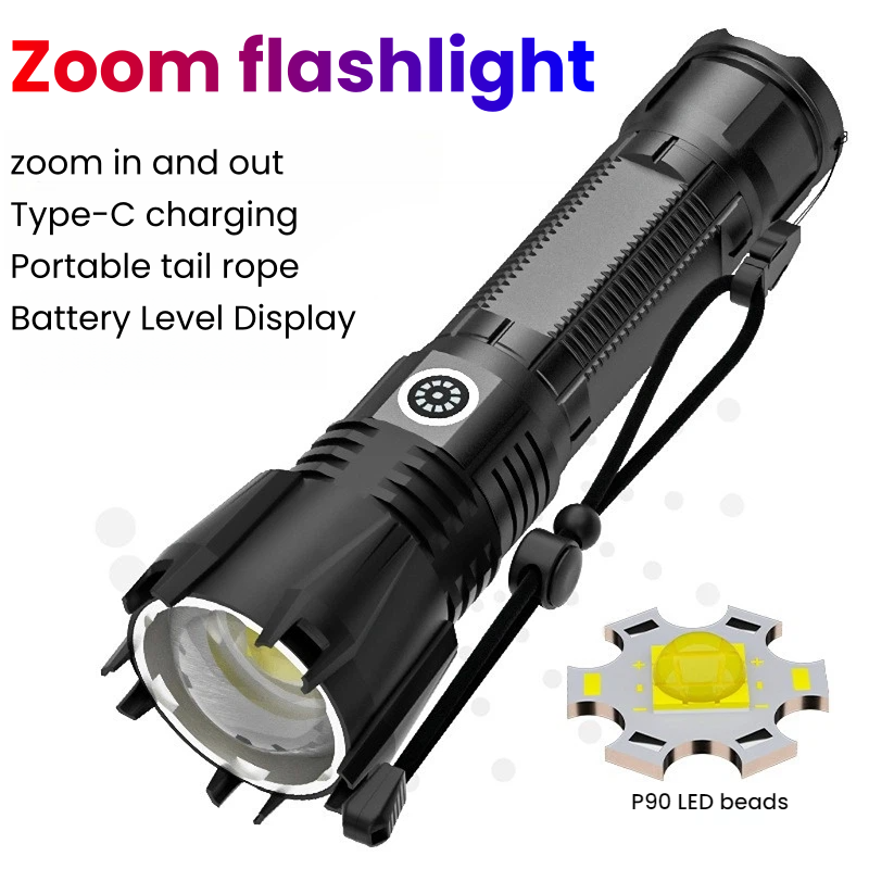 Linterna LED P90 de alta poten - Hunting Outdoor reseña y precio